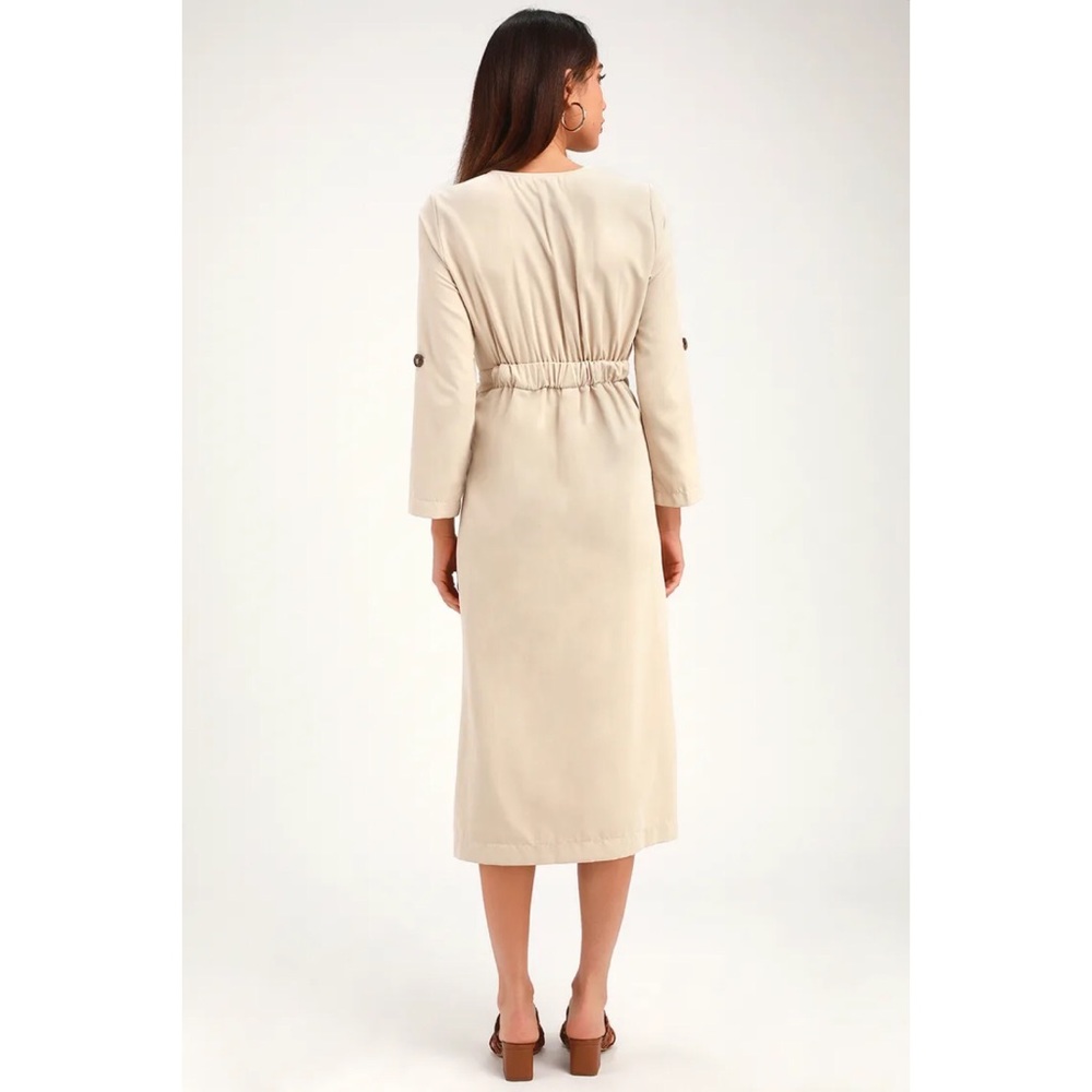 Lulus “City Dreaming” Casual Button Up Midi Dress - Picture 5 of 9